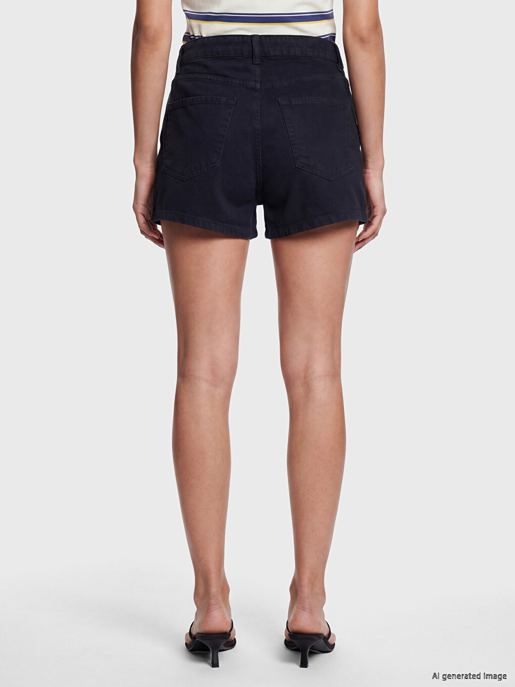 Regular Fit Women's Denim Shorts-3