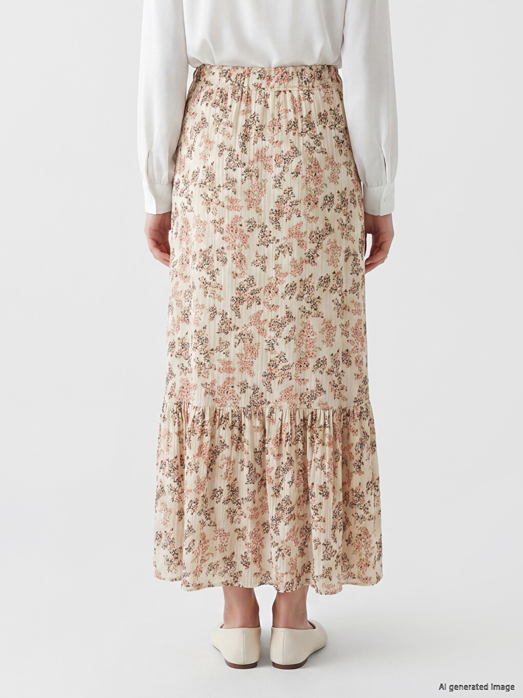 Woman Ecru Skirt-3