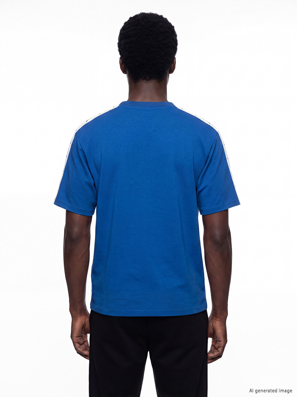 T-shirt sportiv i stampuar me jakë të rrumbullakët për burra-3