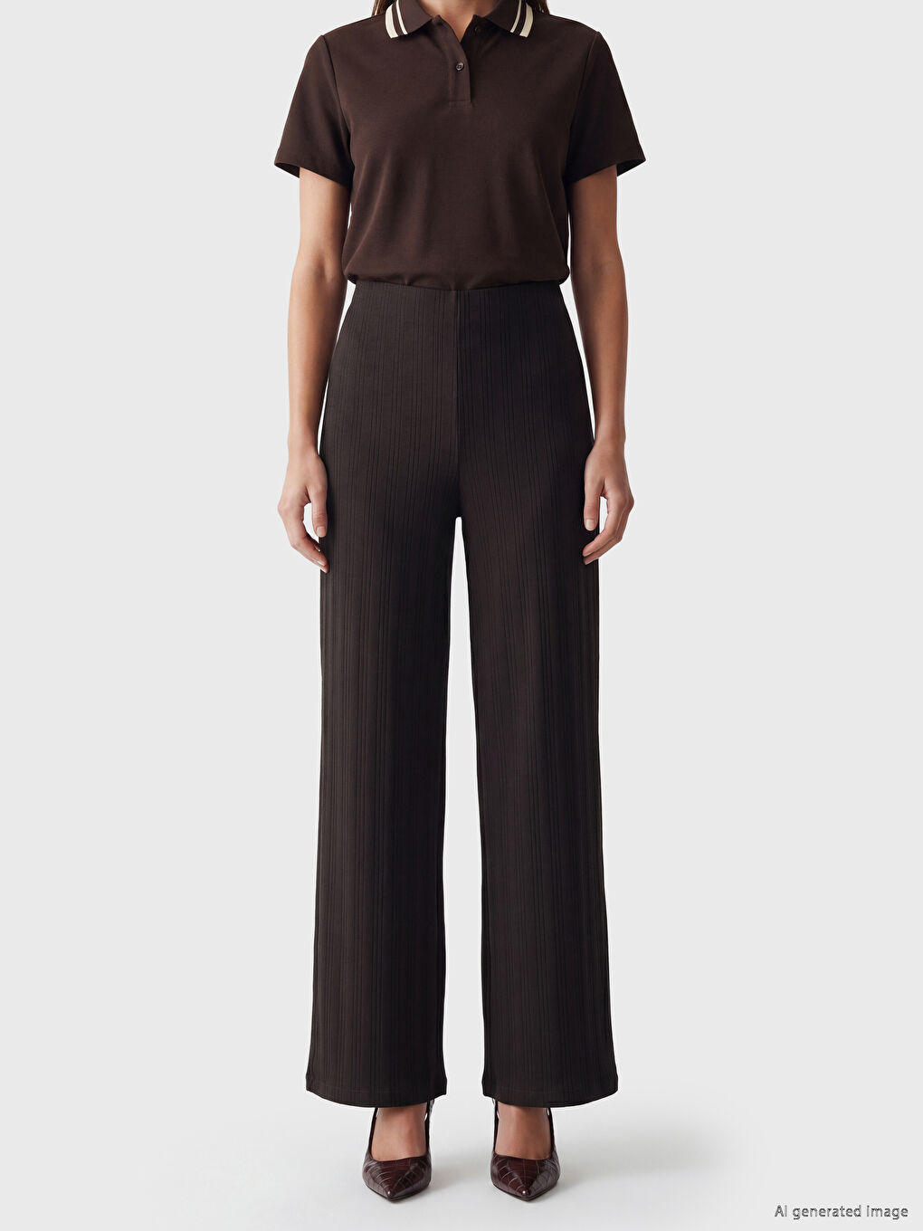 Elastic Waist Striped Women's Sweatpants-1