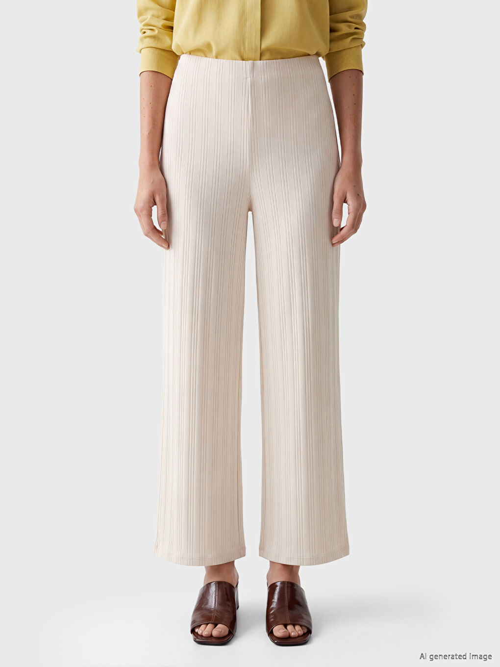 Elastic Waist Striped Women's Sweatpants-1