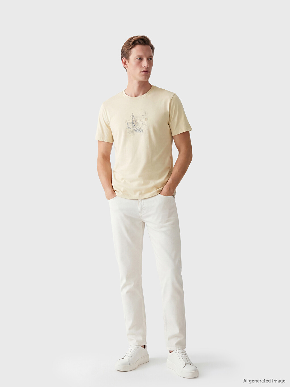 Regular Fit Crew Neck Printed Men's T-Shirt-1