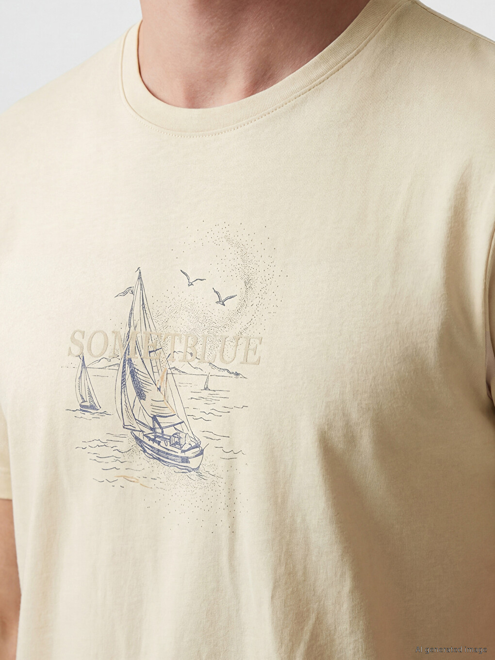 Regular Fit Crew Neck Printed Men's T-Shirt-2