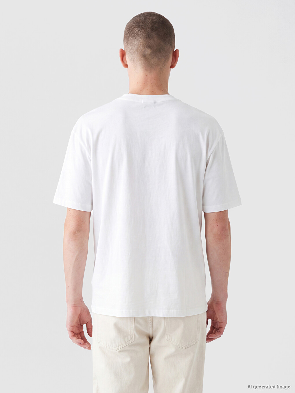 Crew Neck Printed Jersey Men's T-shirt-3