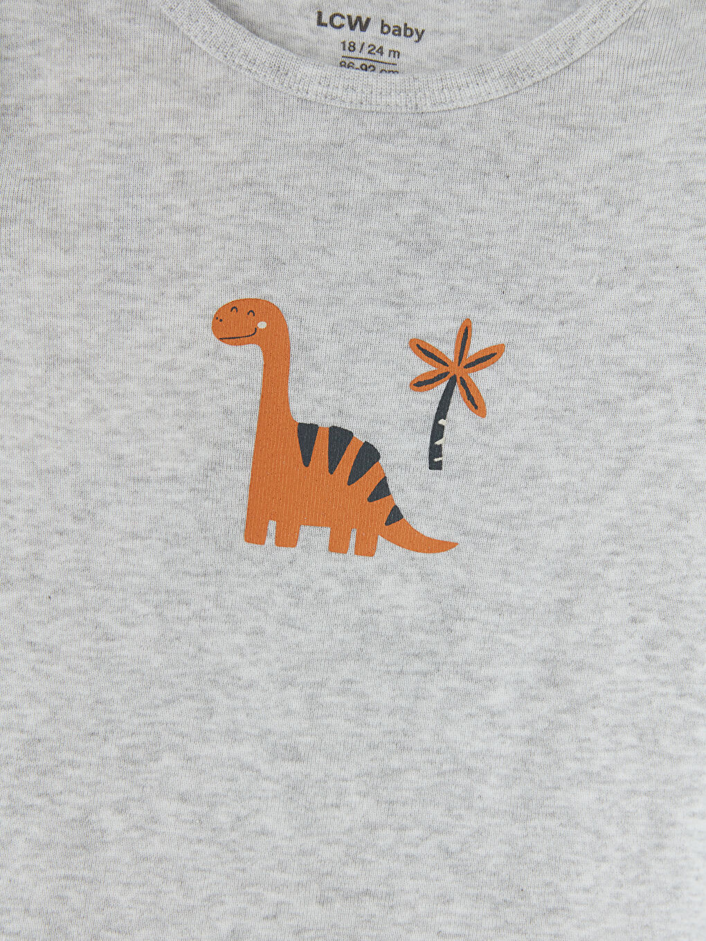 Gri Bisiklet Yaka Baskılı Erkek Bebek Çıtçıtlı Body 2'li-3