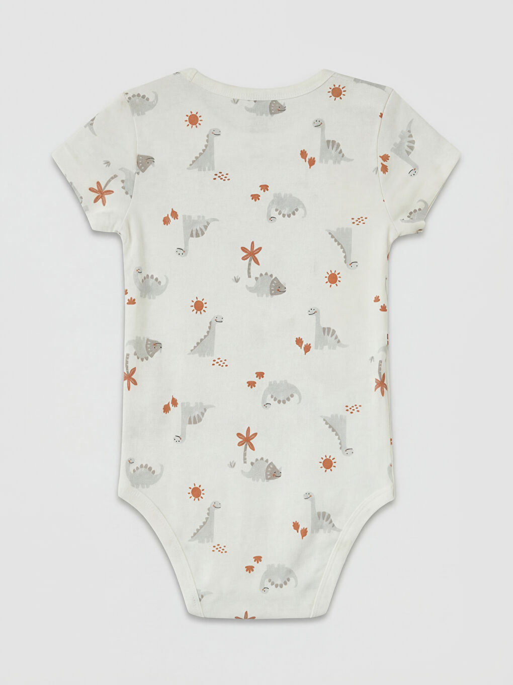 Gri Bisiklet Yaka Baskılı Erkek Bebek Çıtçıtlı Body 2'li-5