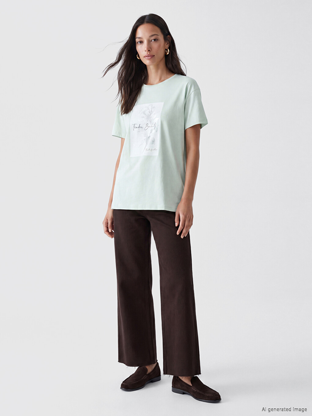 Printed 100% Cotton Women's T-shirt-1