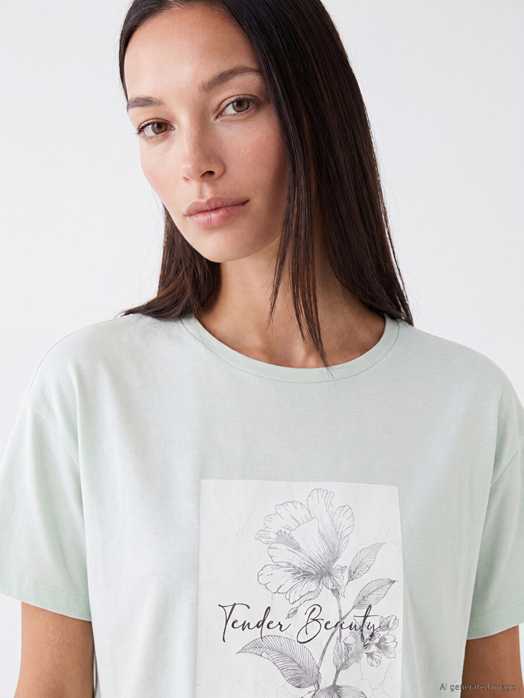 Printed 100% Cotton Women's T-shirt-2
