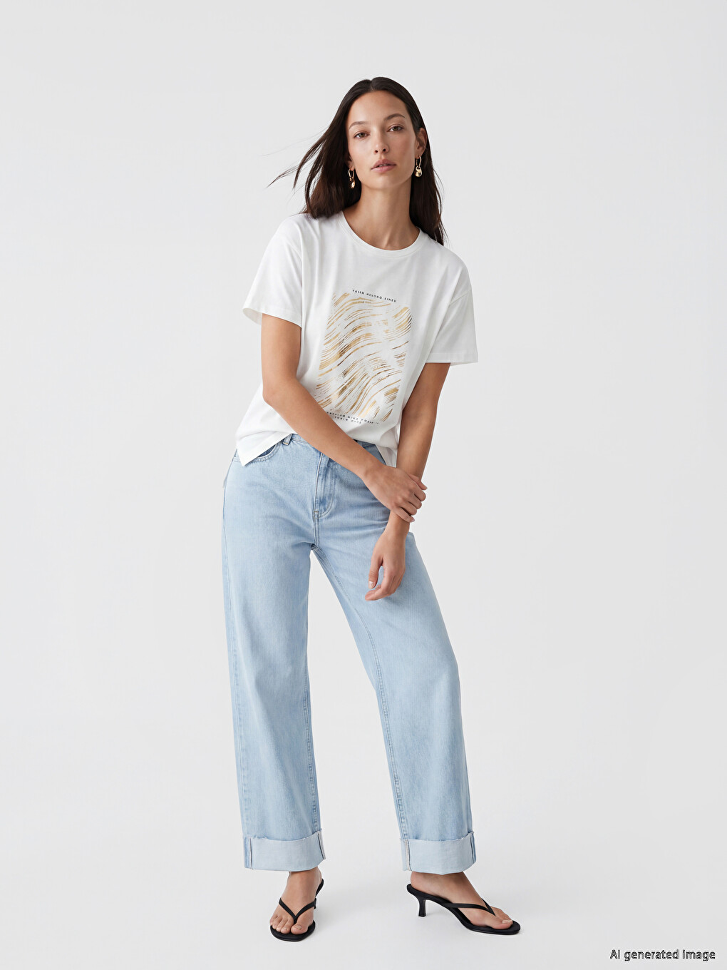 Woman White T-Shirt-1