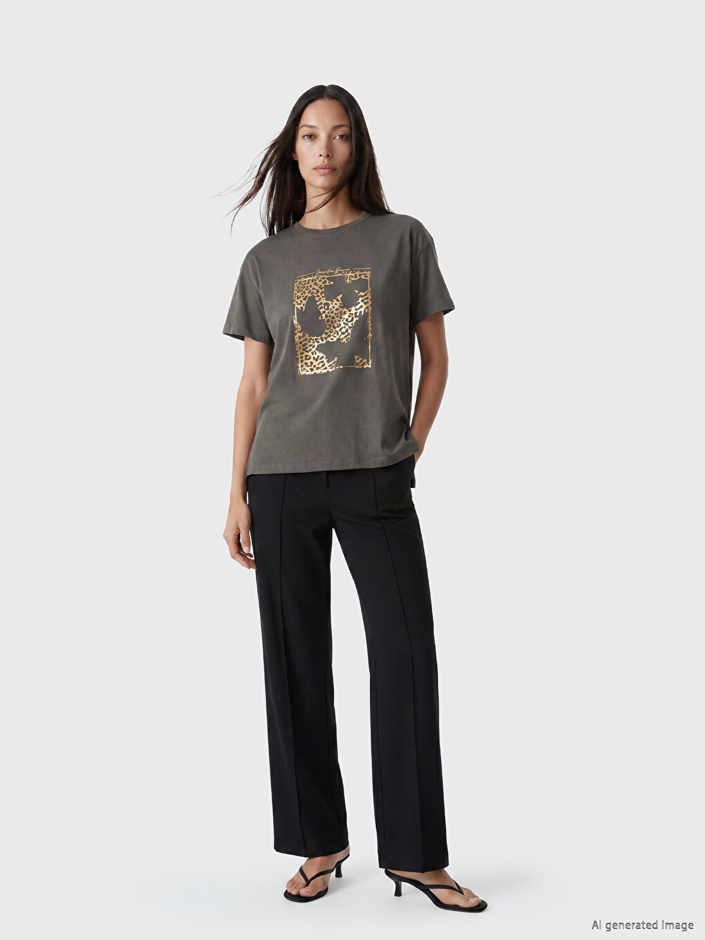 Printed 100% Cotton Women's T-Shirt-1
