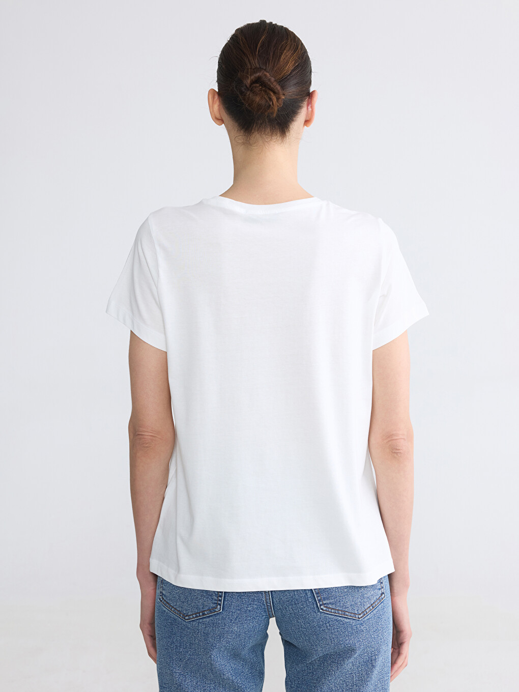 Woman White T-Shirt-3