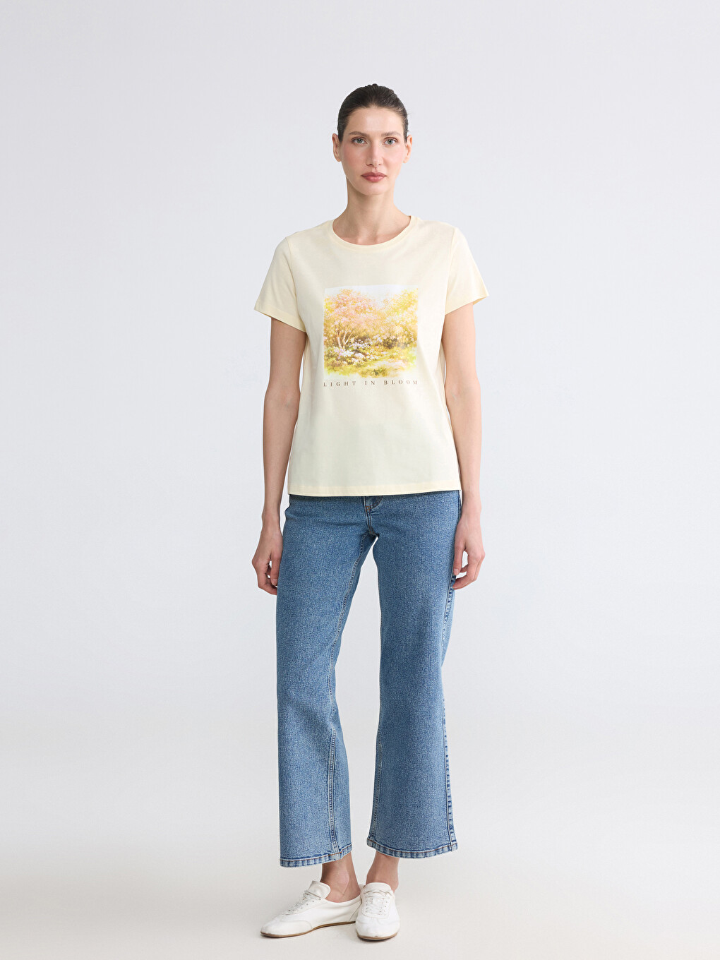 Printed 100% Cotton Women's T-Shirt-1