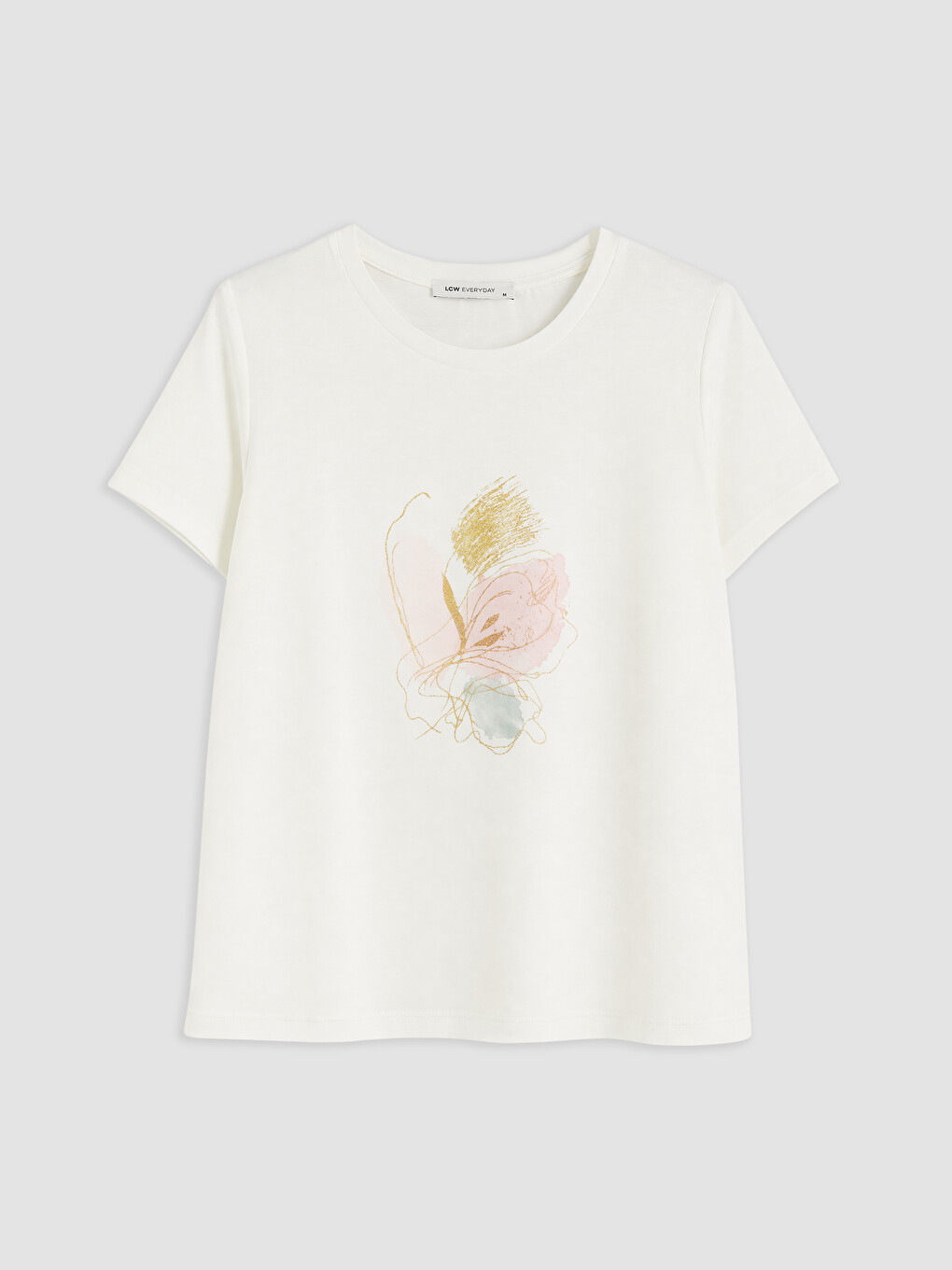 Crew Neck Printed Women's T-shirt-4