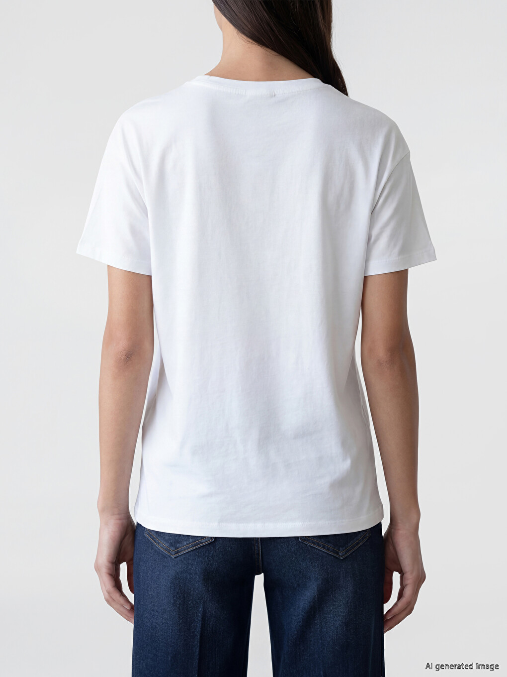 Woman White T-Shirt-3
