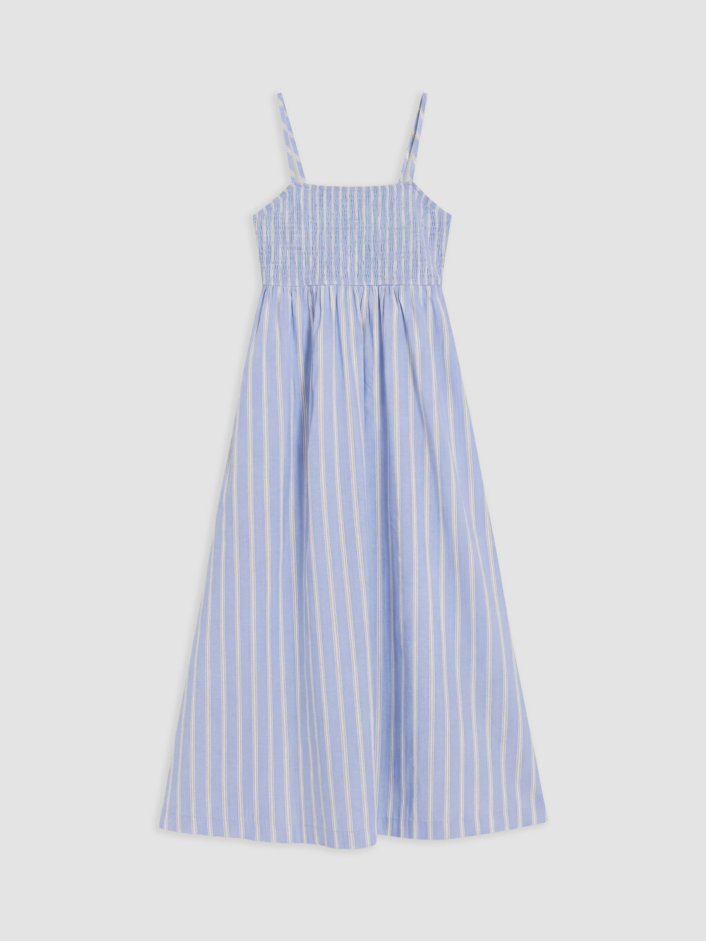 Square Neck Striped Strappy Dress-3