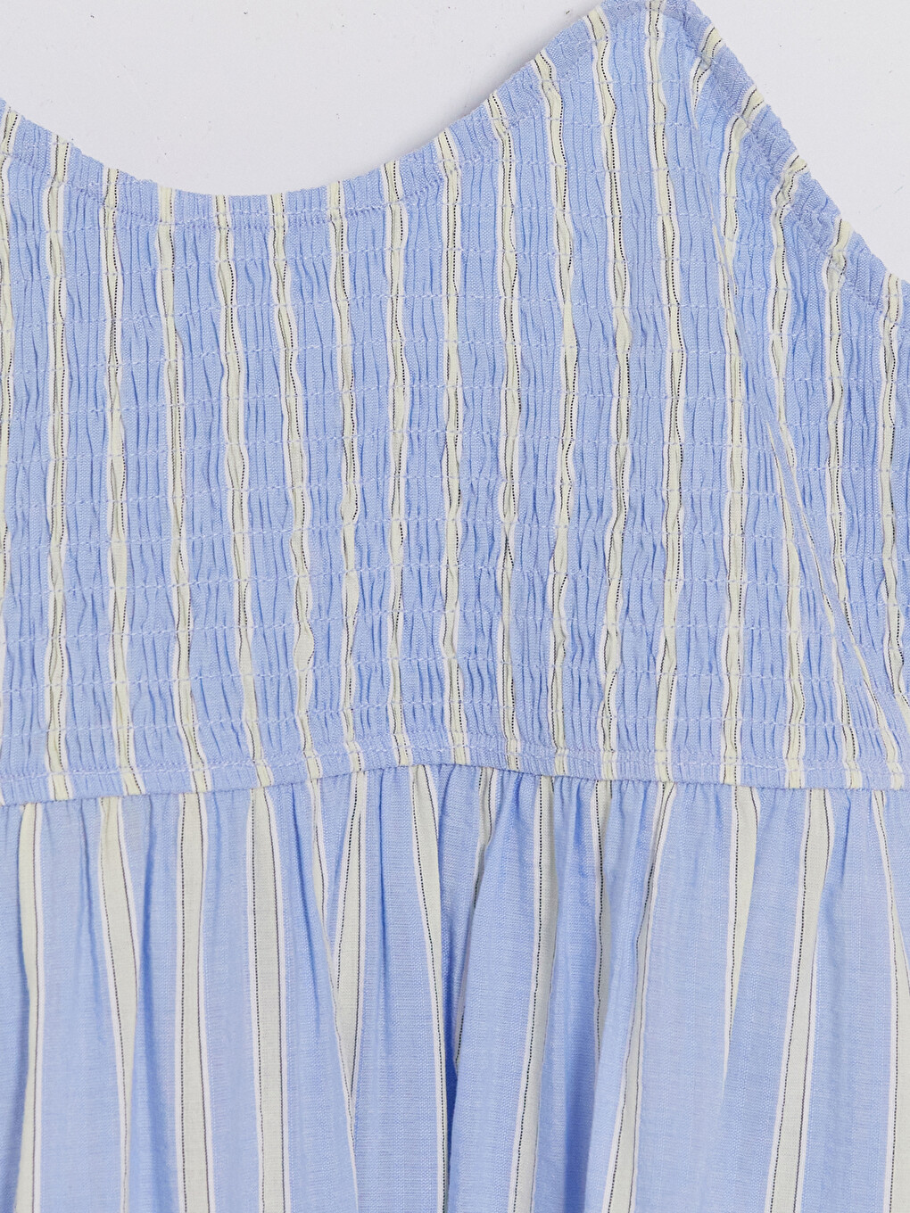 Square Neck Striped Strappy Dress-5