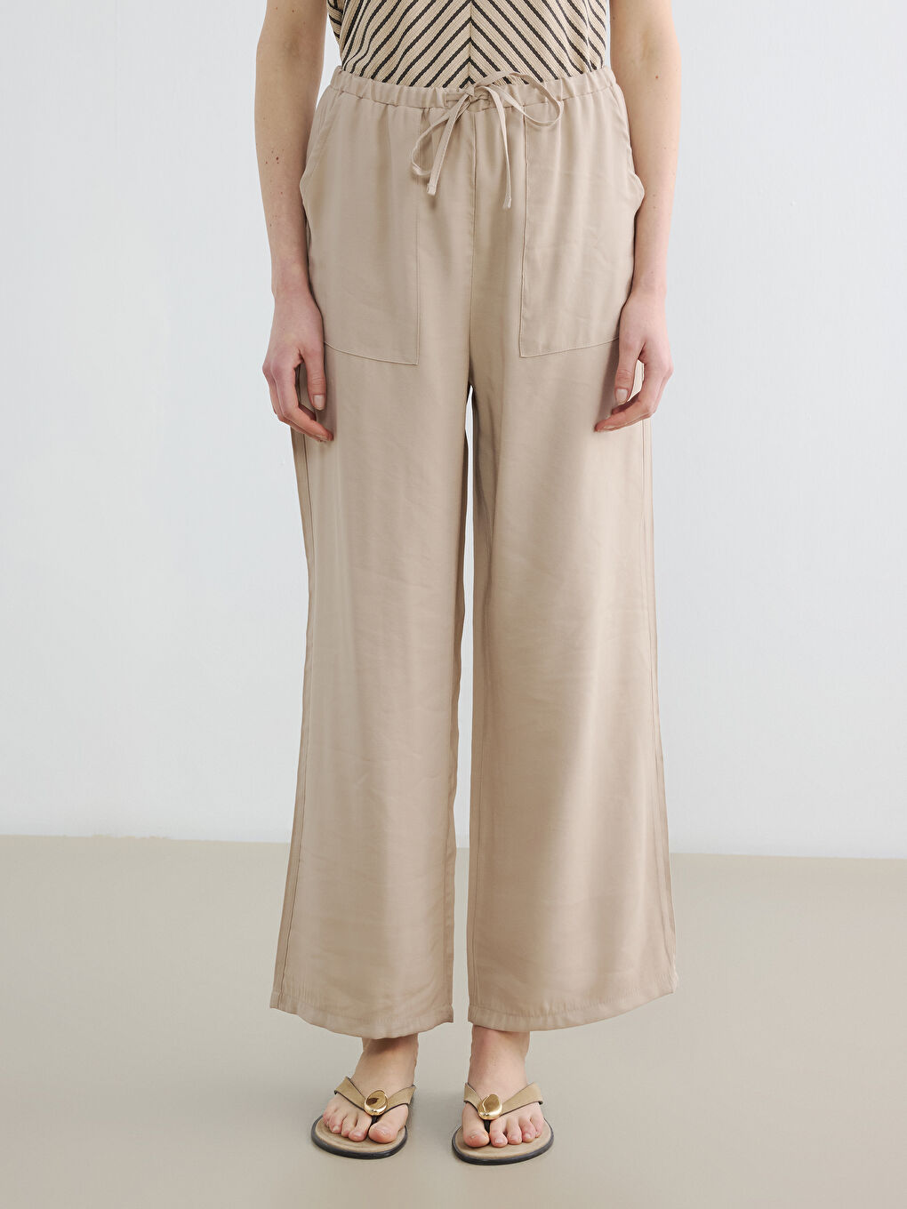 Elastic Waist Women's Trousers-1
