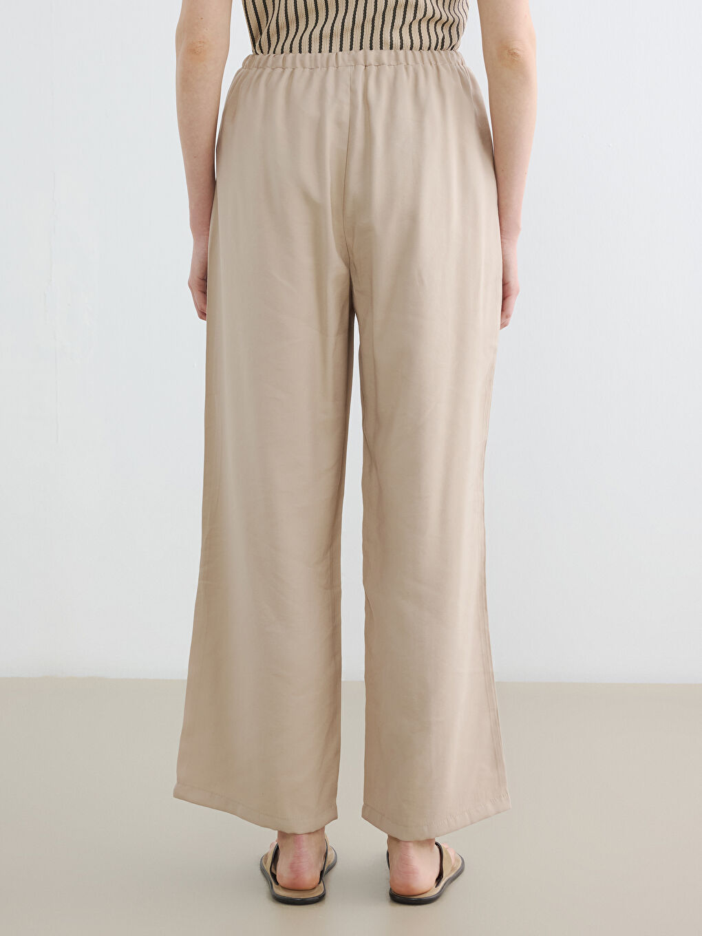 Elastic Waist Women's Trousers-3
