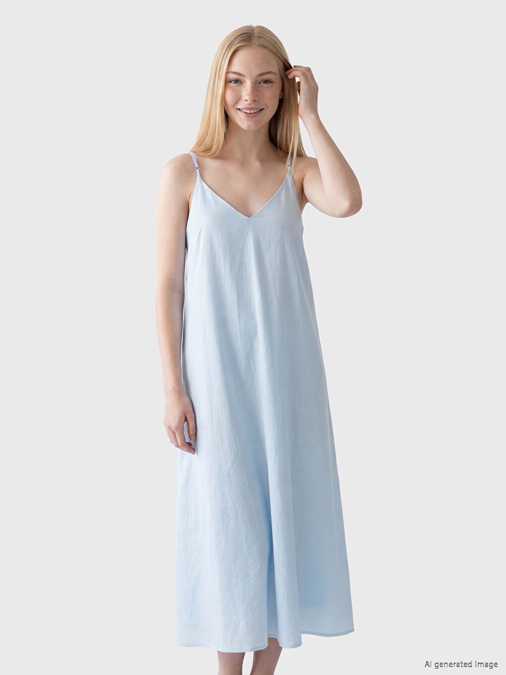 V Neck Strappy Dress-1