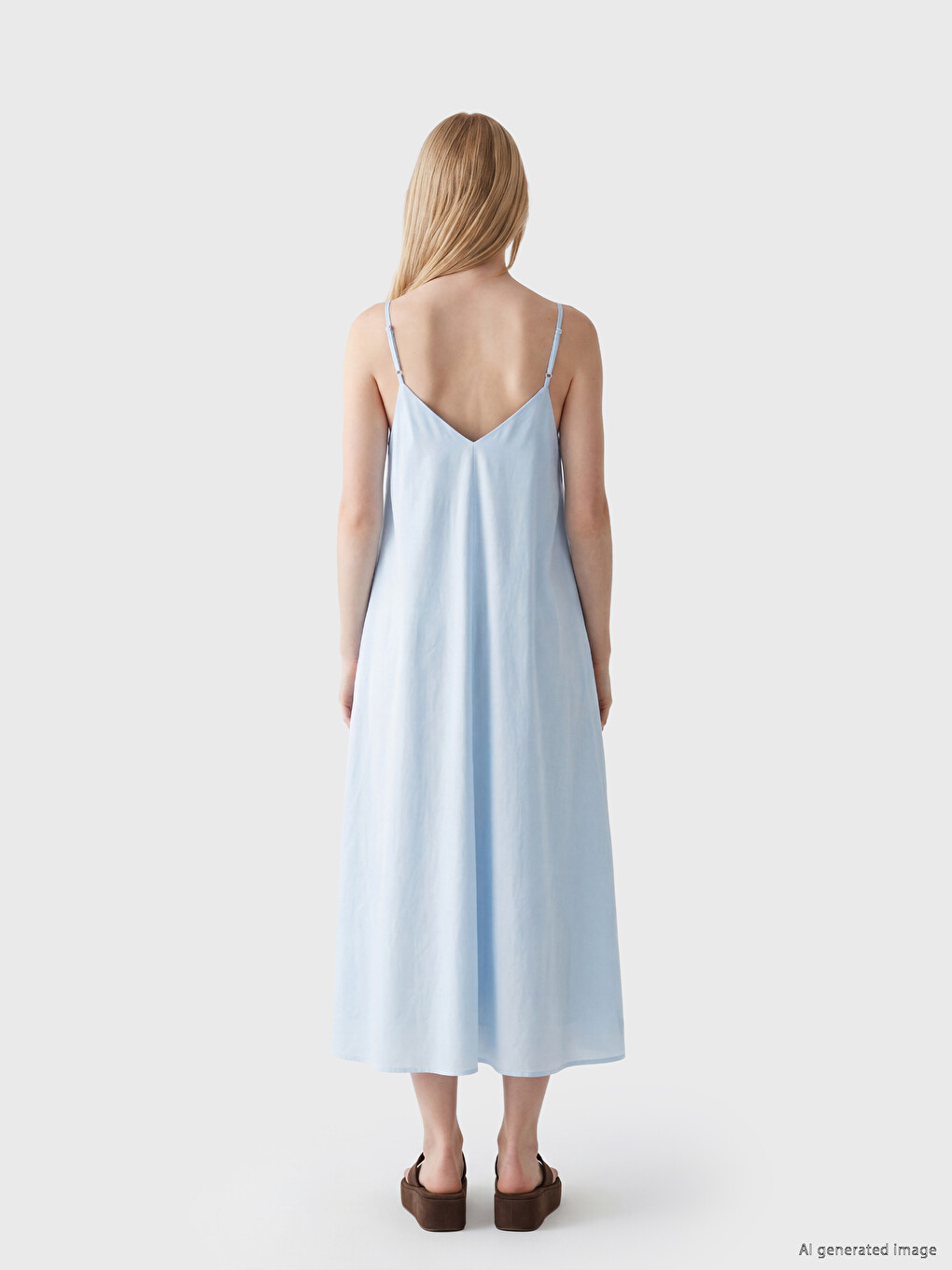 V Neck Strappy Dress-3