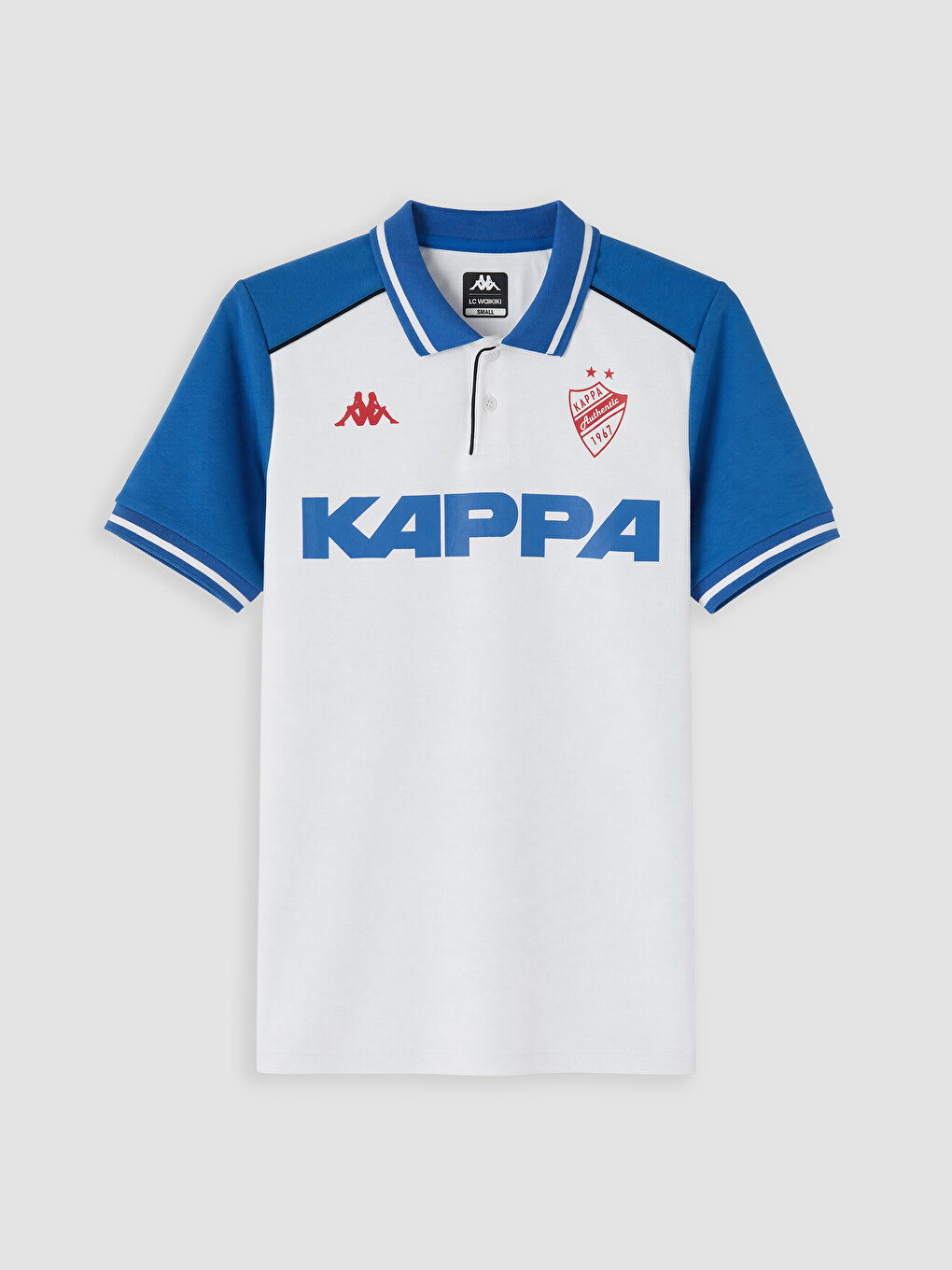 Beyaz Polo Yaka Baskılı Erkek Spor Tişört-4
