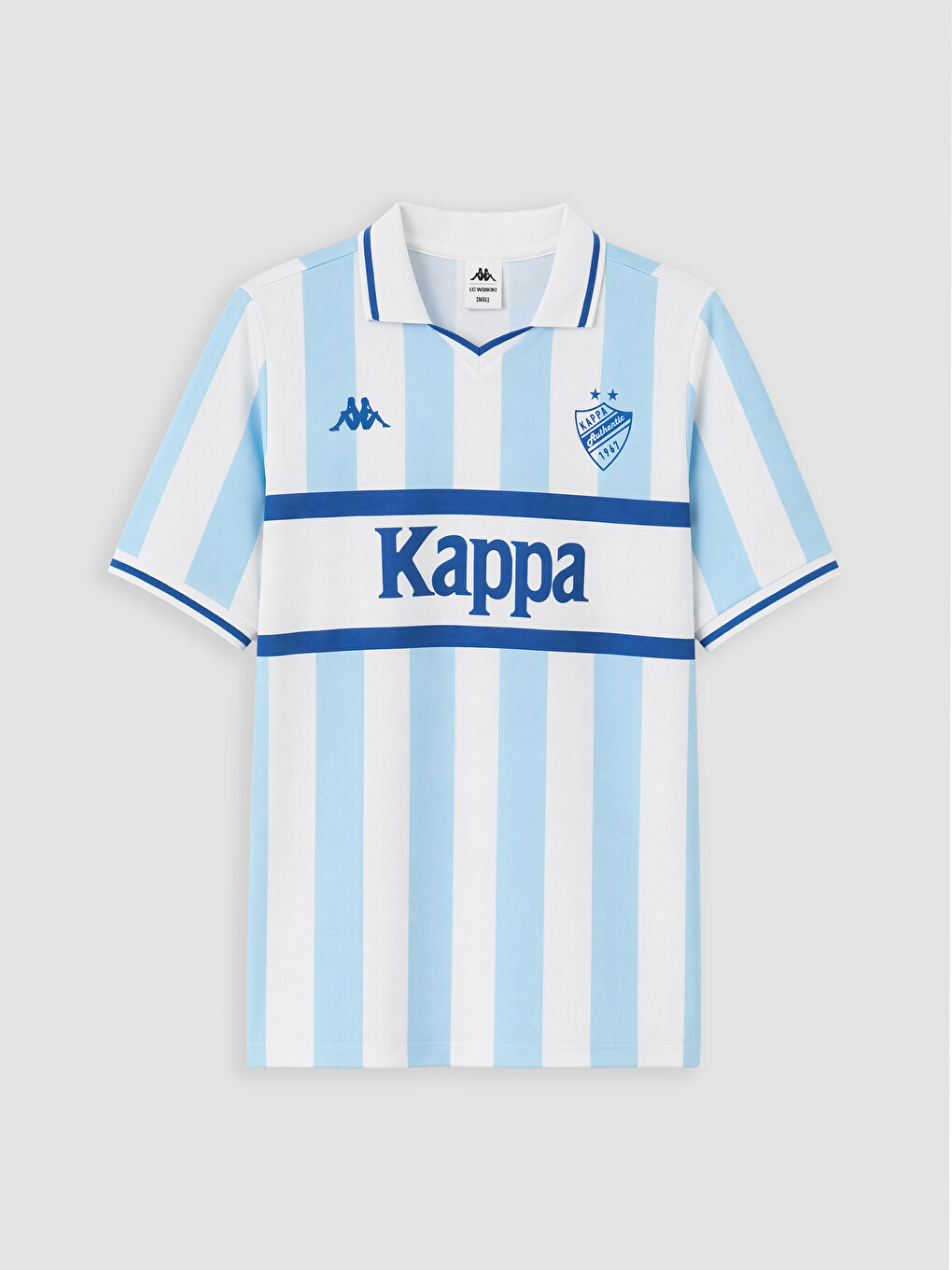 Mavi Polo Yaka Baskılı Unisex Spor Tişört-5