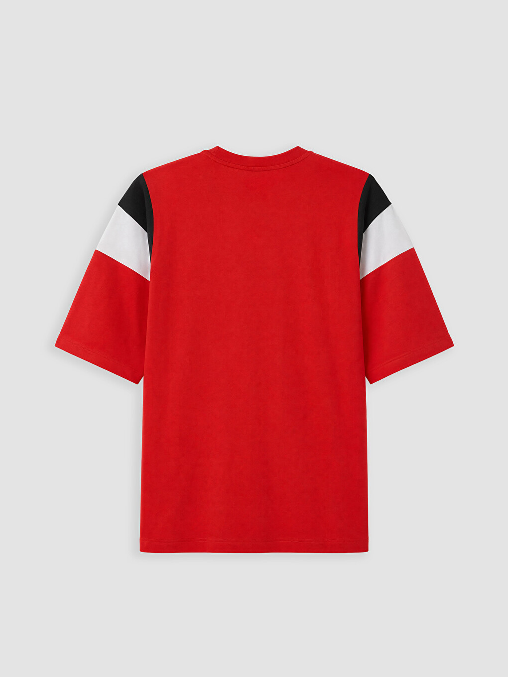 Kırmızı Bisiklet Yaka Nakışlı Unisex Tişört-5