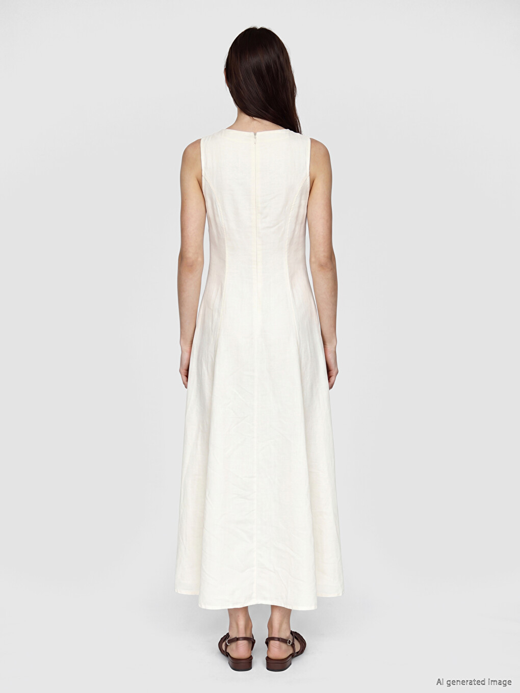 Fitted Waist Modal Blend Dress-3