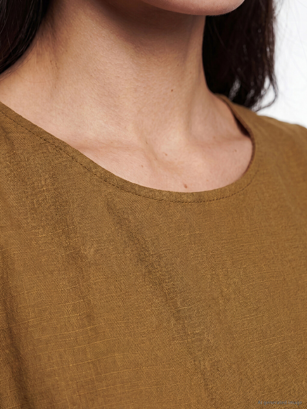 Belted Linen Blend Mini Dress-2