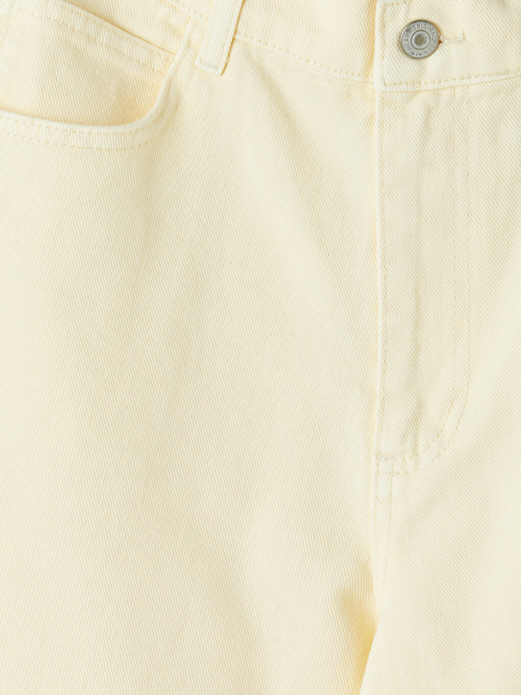 Sarı Bermuda Fit Kadın Jean Şortolon-2