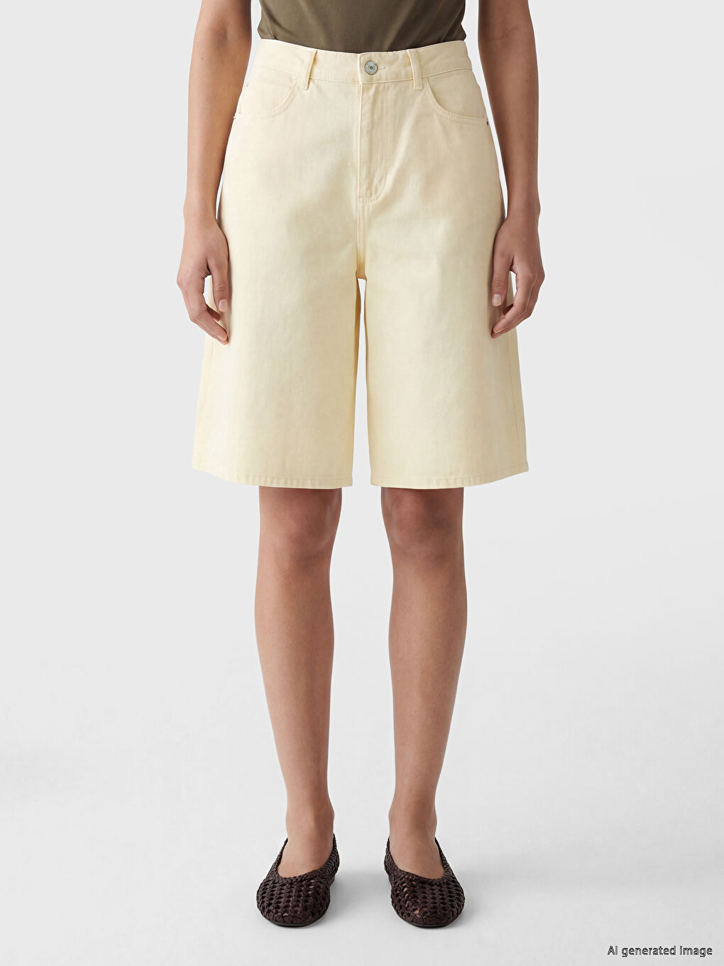 Bermuda Fit Women's Jean Shorts-1