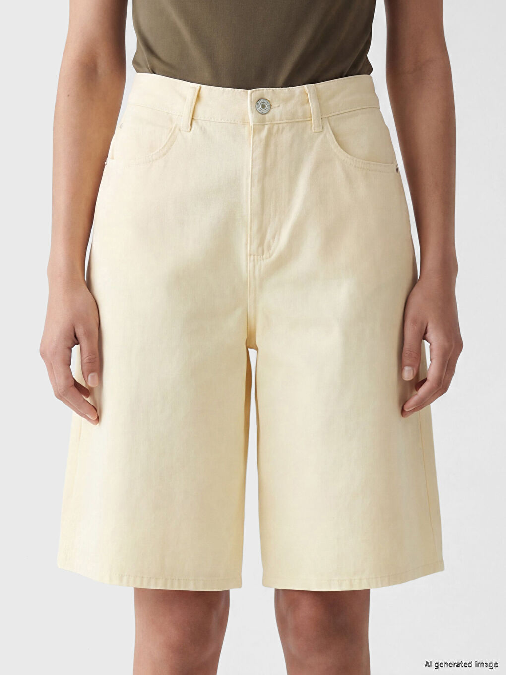 Bermuda Fit Women's Jean Shorts-2