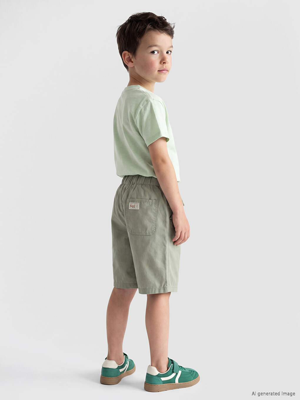 Elastic Waist Boys' Shorts-1
