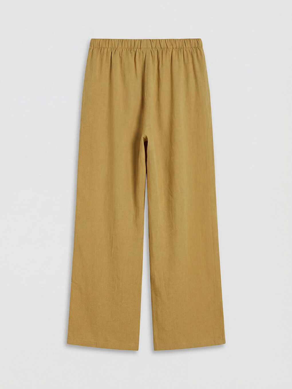 Yeşil Beli Lastikli Modal Karışımlı Kadın Pantolon-1