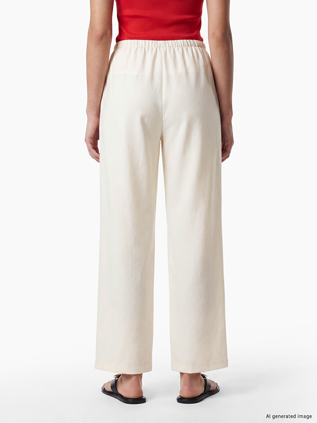 Elastic Waist Modal Blended Women's Trousers-3
