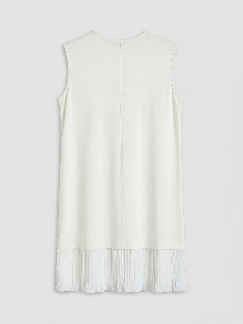 Beyaz Bisiklet Yaka Pileli Kadın Tunik-1