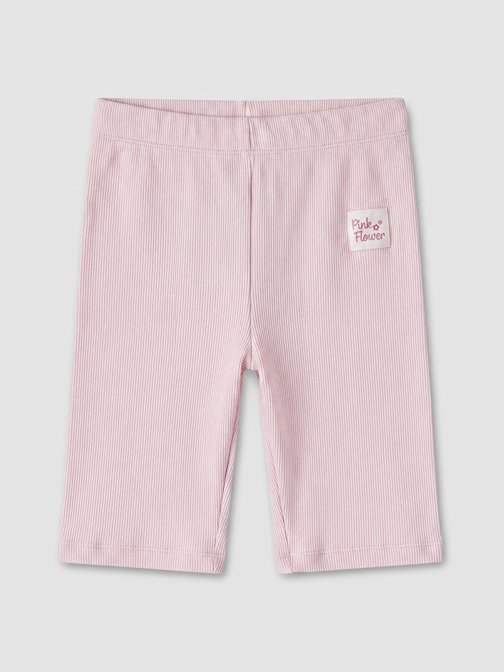 Pembe Beli Lastikli Kız Çocuk Tayt 2'li-1