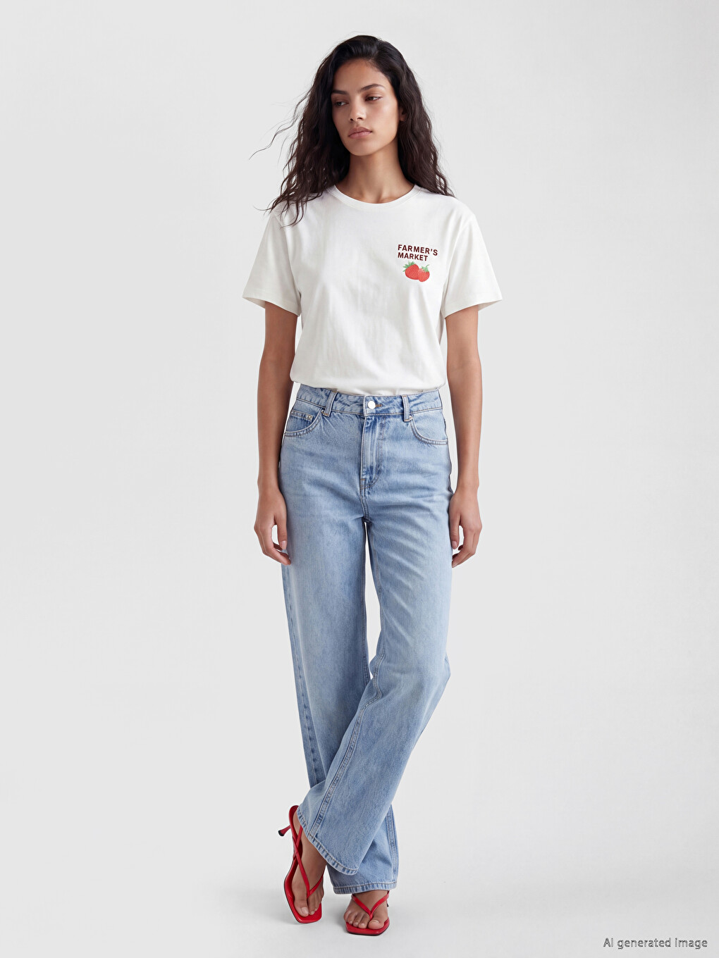 Printed 100% Cotton Women's T-Shirt-1