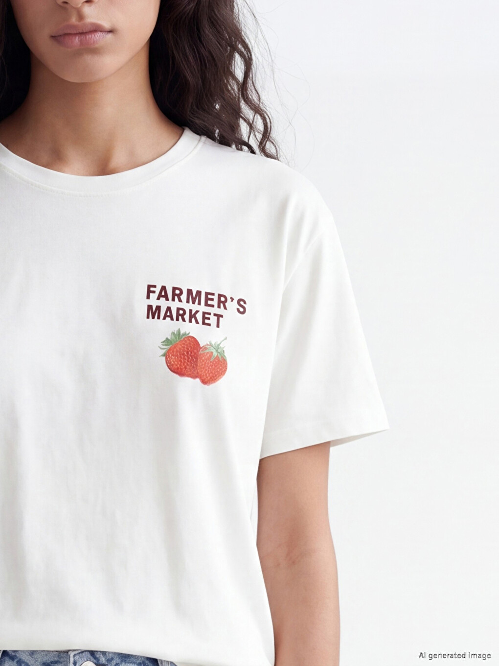 Printed 100% Cotton Women's T-Shirt-2