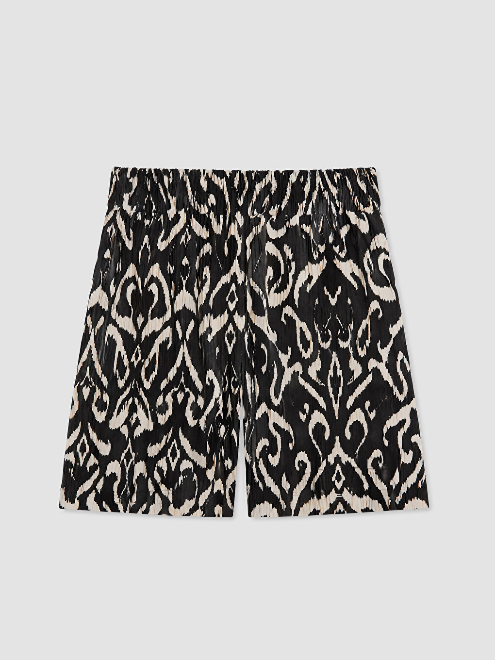 Elastic Waist Patterned Women's Shorts-1