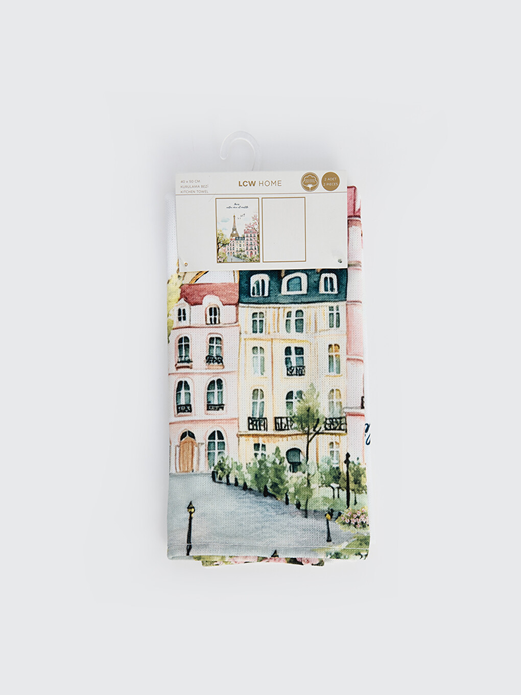 Karışık Paris Baskılı 2'li Kurulama Bezi 40x60 cm-1