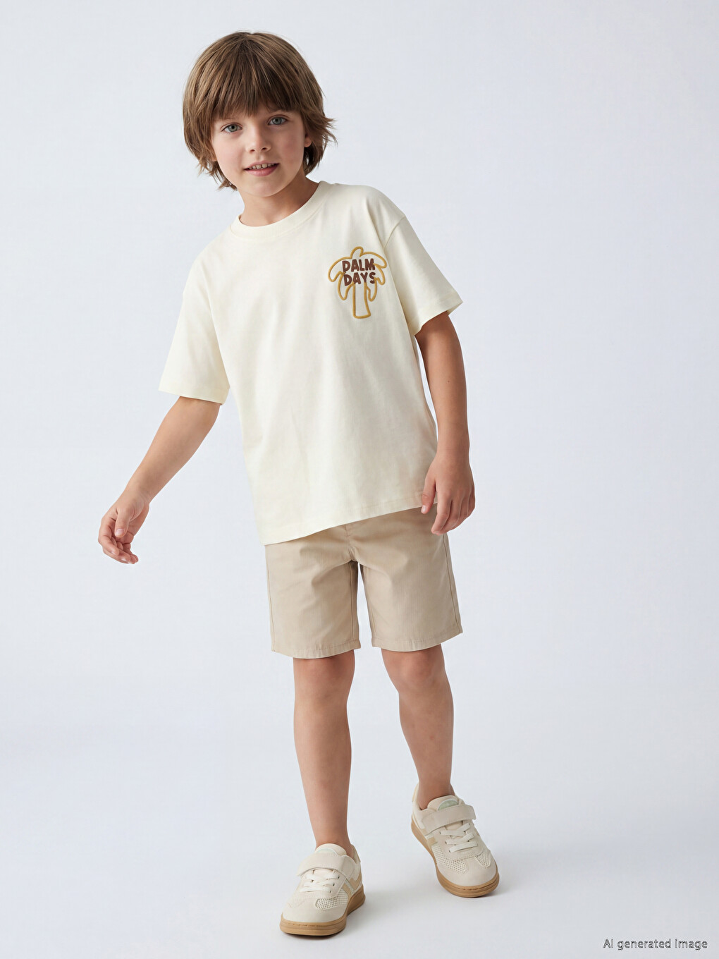 Crew Neck Printed Boys' T-shirt-1
