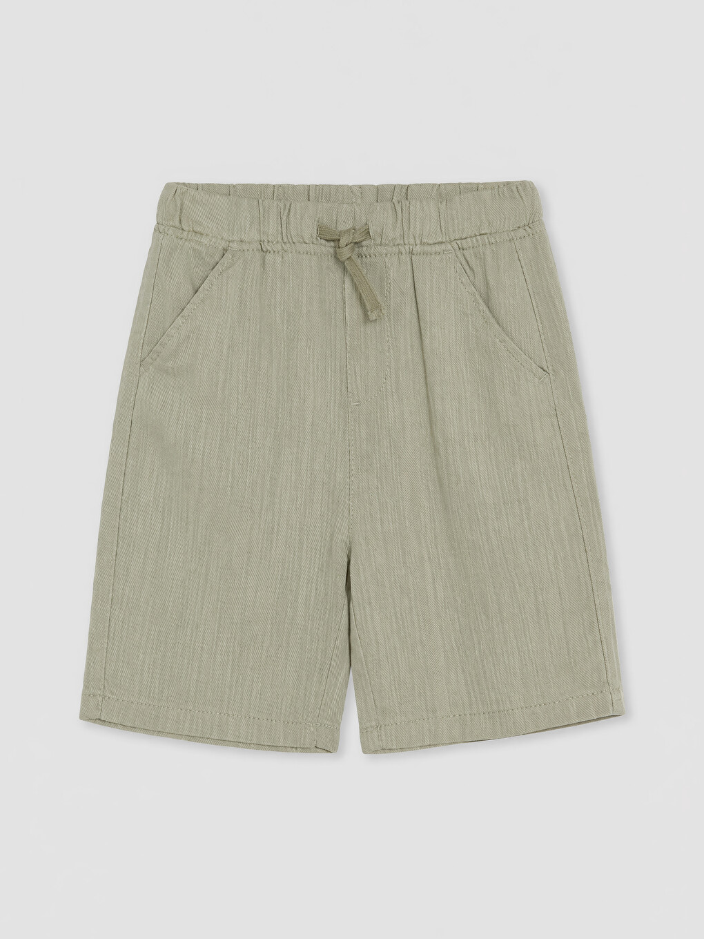 Shorts en gabardine à taille élastique pour garçon