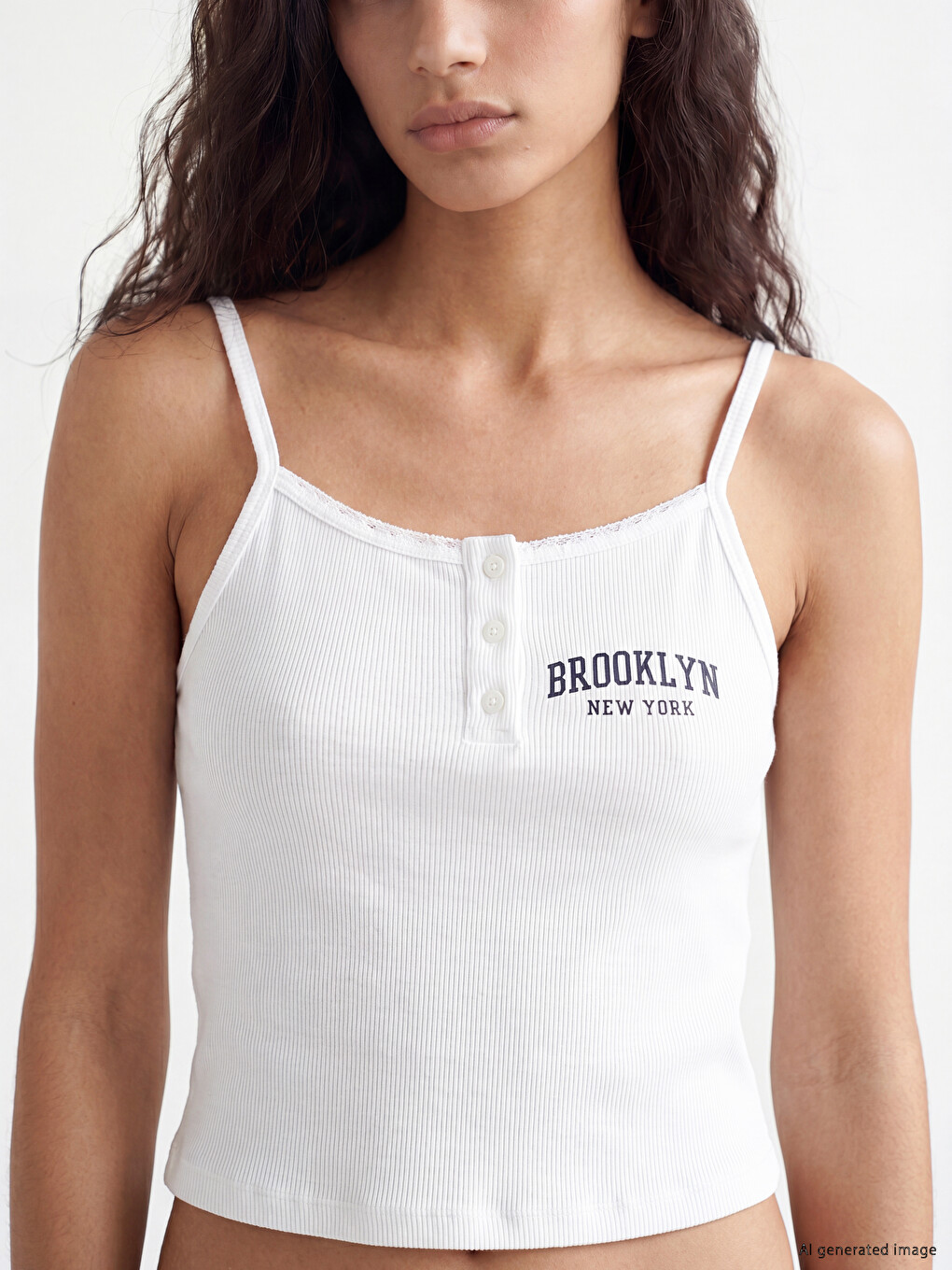 Brooklyn Štampani Kaišasti Rebrasti Kratki Top Za Žene-2