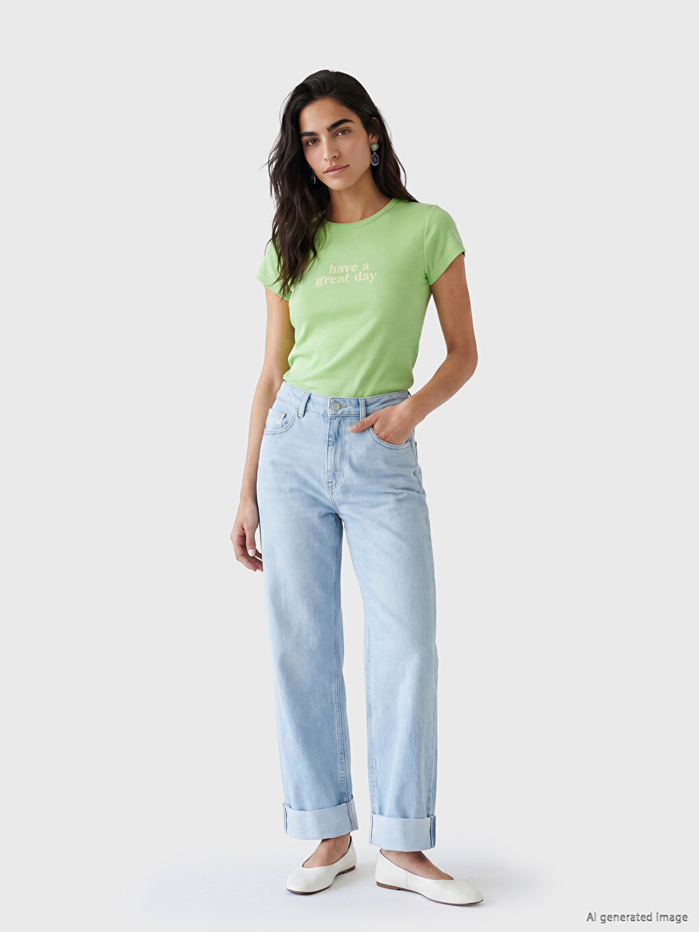 Printed 100% Cotton Women's T-shirt-1