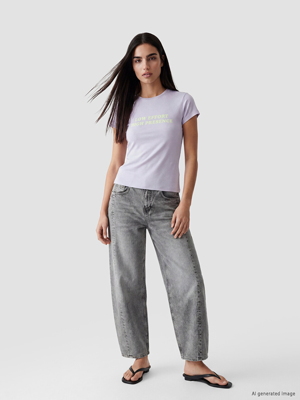 Crew Neck Printed Women's T-Shirt-1