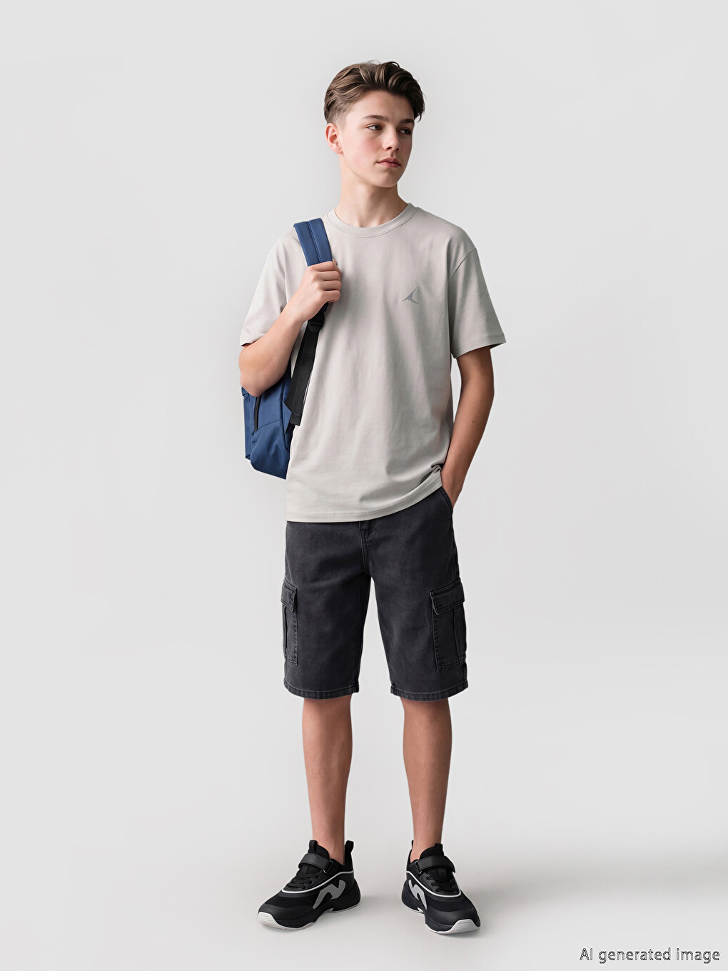 T-shirt i stampuar me prekje të butë për djem