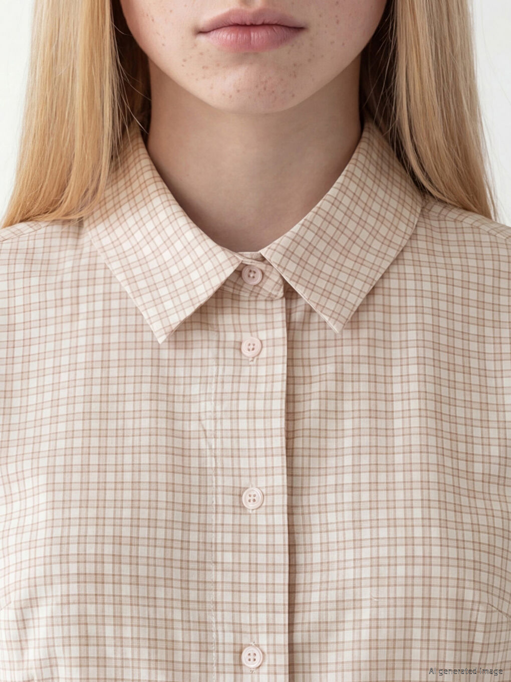 Plaid Short Sleeve Women's Shirt-2