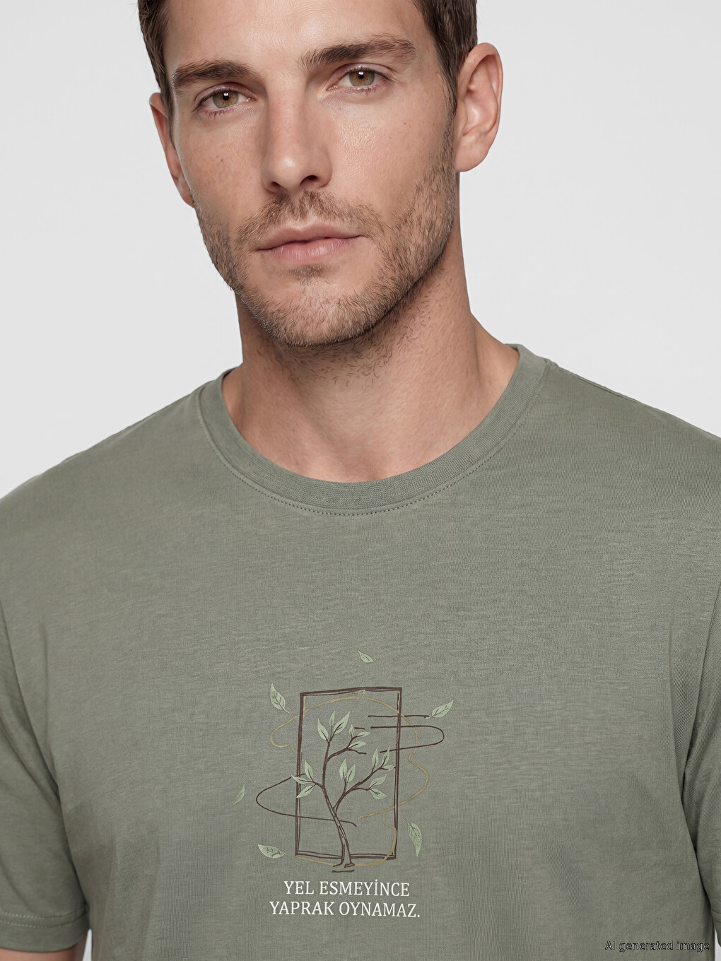 Crew Neck Printed Men's T-Shirt-2