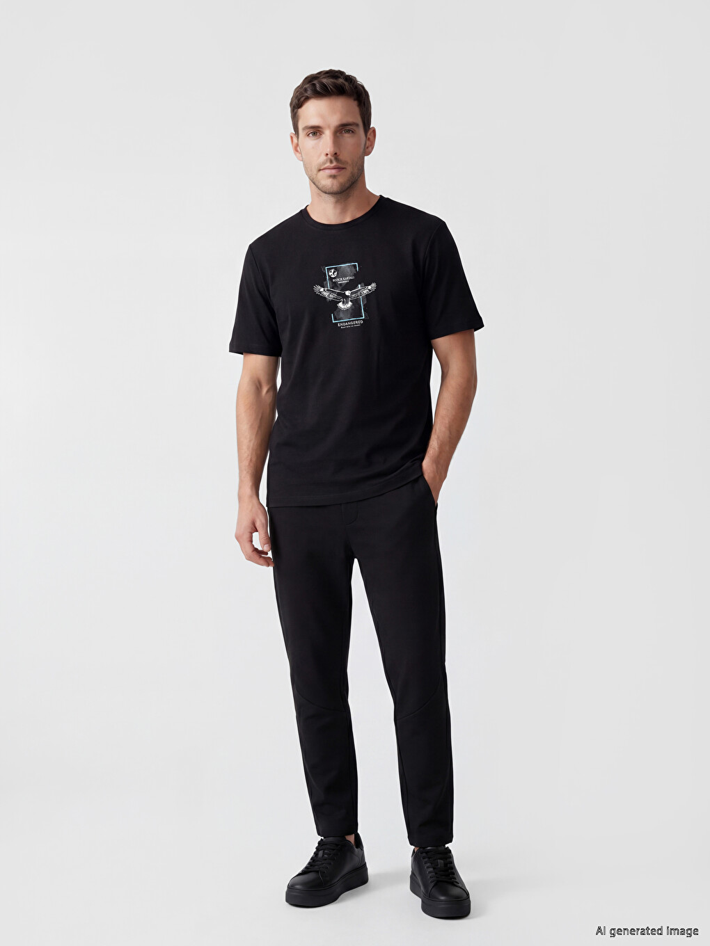 Crew Neck Printed Men's T-Shirt-1